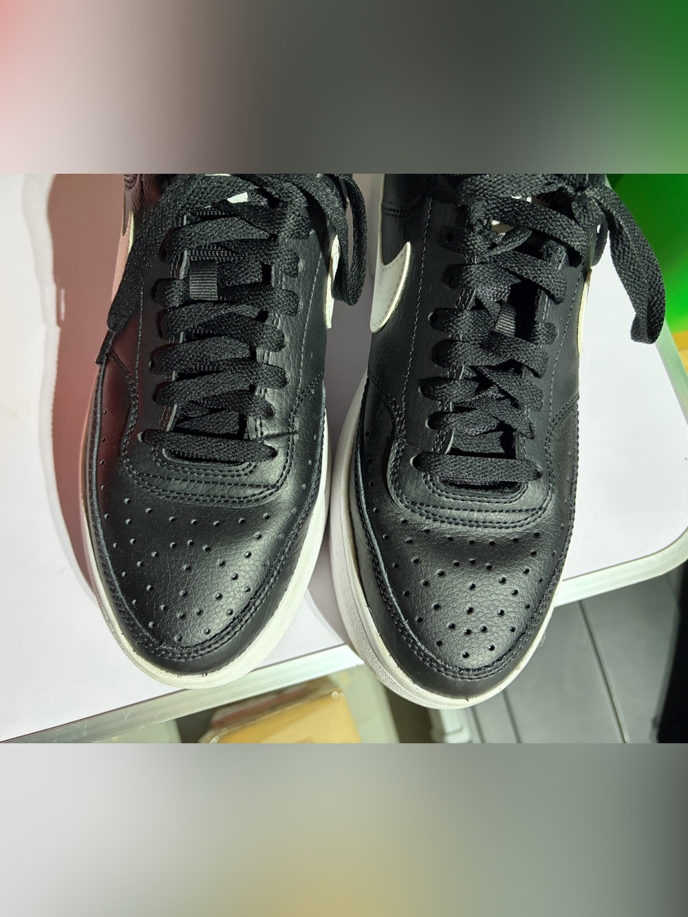 Nike Court Vision Alta LTR Black & White Women's Sneakers - Picture 7 of 8